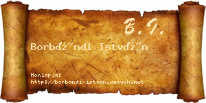 Borbándi István névjegykártya
