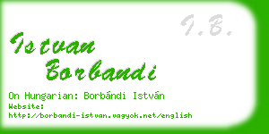 istvan borbandi business card