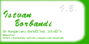 istvan borbandi business card
